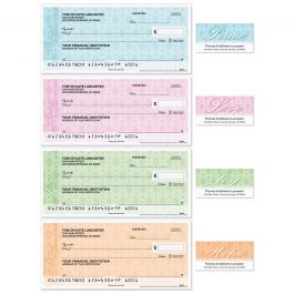 Peace, Love, Joy, Hope Personal Single Checks with Matching Address Labels