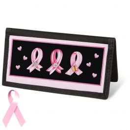 Pink Ribbon  Checkbook Cover - Non-Personalized
