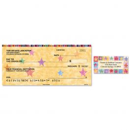 Stars on Parade Personal Single Checks With Matching Address Labels