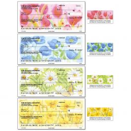 Springtime Delights Personal Single Checks With Matching Address Labels