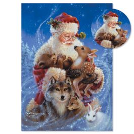 Santa's Friends Christmas Cards -  Personalized
