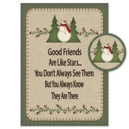 Good Friends Christmas Cards -  Personalized