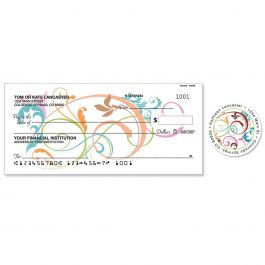 Fantasia Personal Single Checks with Matching Address Labels