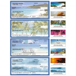Tropical Paradise II Personal Single Checks With Matching Address Labels