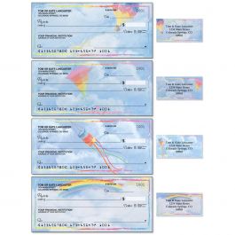 Bright Skies Personal Single Checks With Matching Address Labels