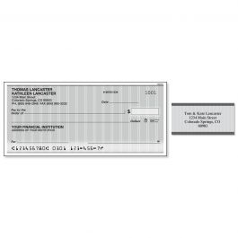 Pinstripe Personal Duplicate Checks With Matching Address Labels