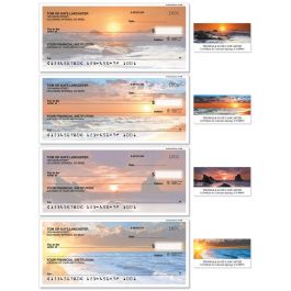 Dramatic Shores Personal Single Checks With Matching Address Labels