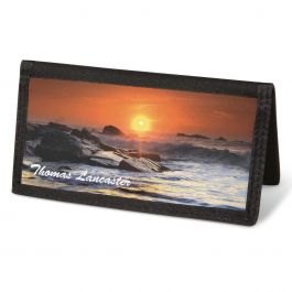 Dramatic Shores  Checkbook Cover - Personalized
