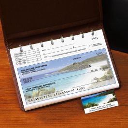 Tropical Paradise II Top-Stub Personal Checks with Matching Address Labels
