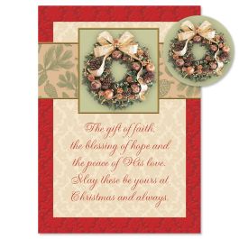 Wreath Magic Christmas Cards -  Personalized