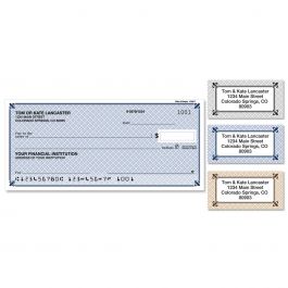 Plain & Simple Personal Single Checks With Matching Address Labels