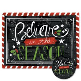 Believe In The Season  Christmas Cards -  Personalized