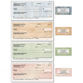 Textures Personal Single Checks with Matching Address Labels