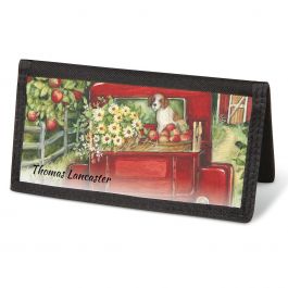 Red Truck Checkbook Cover - Personalized