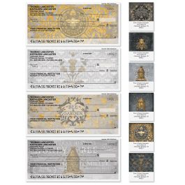 Honey Bee Personal Single Checks with Matching Address Labels