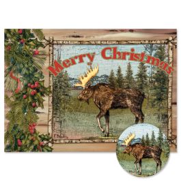 Christmas Moose Christmas Cards -  Nonpersonalized