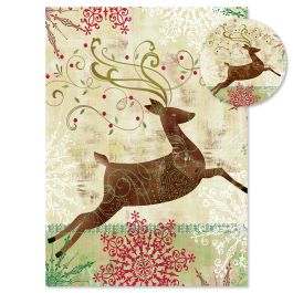 Regal Reindeer Christmas Cards - Personalized
