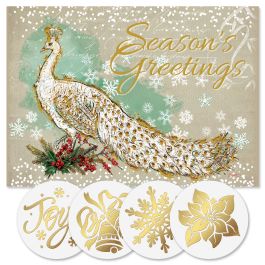 Majestic Foil Christmas Cards - Personalized