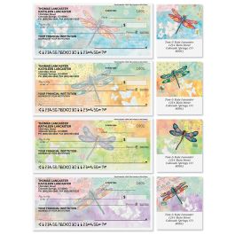 Vibrant Dragonflies Personal Duplicate Checks with Matching Address Labels