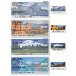 Rocky Landscapes Personal Single Checks with Matching Labels