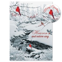 Heavenly Cardinals Christmas Cards -  Personalized