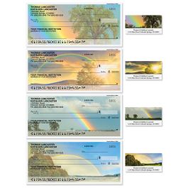 Country Rainbows Personal Single Checks with Matching Address Labels