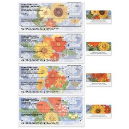 Sunflower Chambray Personal Duplicate Checks with Matching Labels