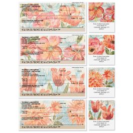 Floral Daydream Personal Single Checks With Matching Address Labels