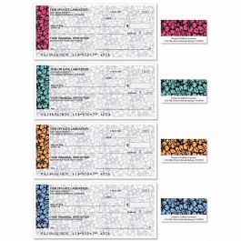 Hibiscus Personal Single Checks with Matching Address Labels