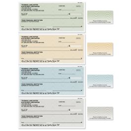 Neutral Personal Single Checks With Matching Address Labels