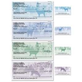 Wild Forest Personal Single Checks with Matching Address Labels