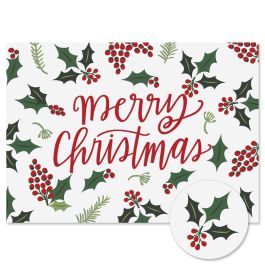 Berry Border Christmas Cards - Personalized