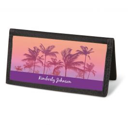 Tropical Palms Checkbook Cover - Personalized 