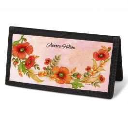 Wreaths Checkbook Cover - Personalized