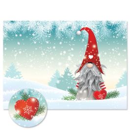 Snowy Elf Christmas Cards - Personalized