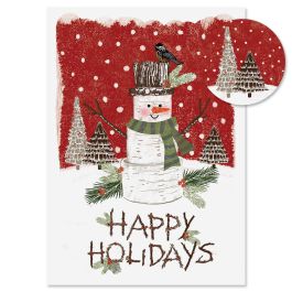 Woodsy Winter Christmas Cards - Personalized