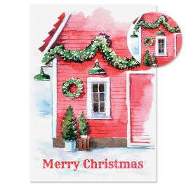 Country Peace Christmas Cards - Personalized