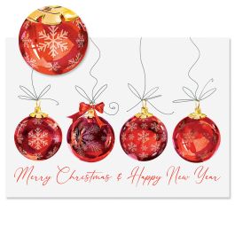 Holiday Ornaments Christmas Cards - Personalized