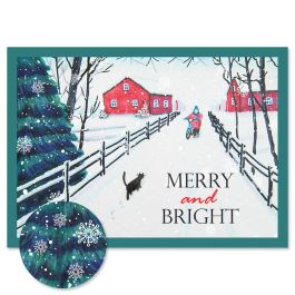Snowy Days Christmas Cards - Personalized