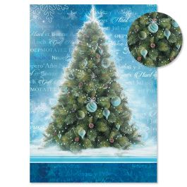Seashell Christmas Tree Christmas Cards - Personalized