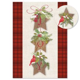 Joy Winter Garden Christmas Cards - Personalized