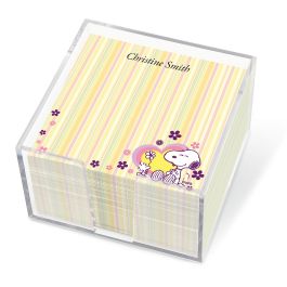 Snoopy™ Custom Note Sheets in a Cube