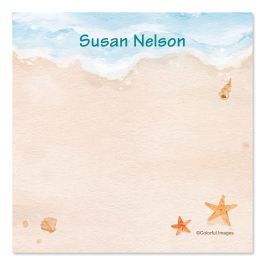 Walk On The Beach Custom Note Sheets in a Cube Refill