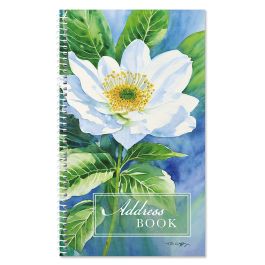 White Flowers Lifetime Address Book