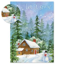 Let It Snow Christmas Cards - Personalized