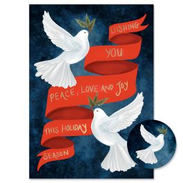 Peace, Love, & Joy Christmas Cards - Nonpersonalized