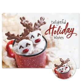 Marshmallow Reindeer Christmas Cards - Nonpersonalized