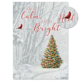 Lights In The Woods Christmas Cards - Nonpersonalized