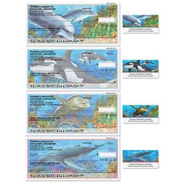 Under the Sea Personal Single Checks with Matching Address Labels