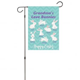 Custom Love Bunnies Garden Flag - 8 Names